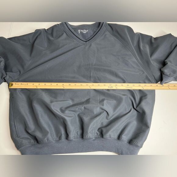 Golf ProTour MICROFIBER WINDSHIRT Gray Size M Sleeves Zip detachable - Picture 11 of 13